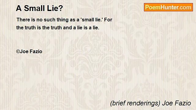 (brief renderings) Joe Fazio - A Small Lie?