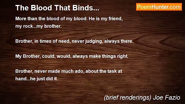 (brief renderings) Joe Fazio - The Blood That Binds...