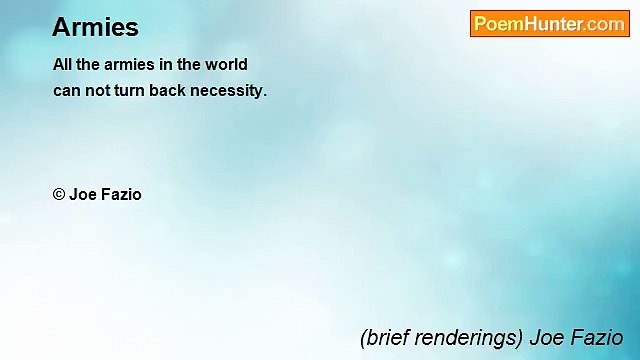 (brief renderings) Joe Fazio - Armies