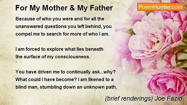 (brief renderings) Joe Fazio - For My Mother & My Father