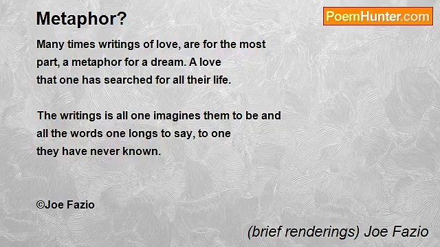 (brief renderings) Joe Fazio - Metaphor?