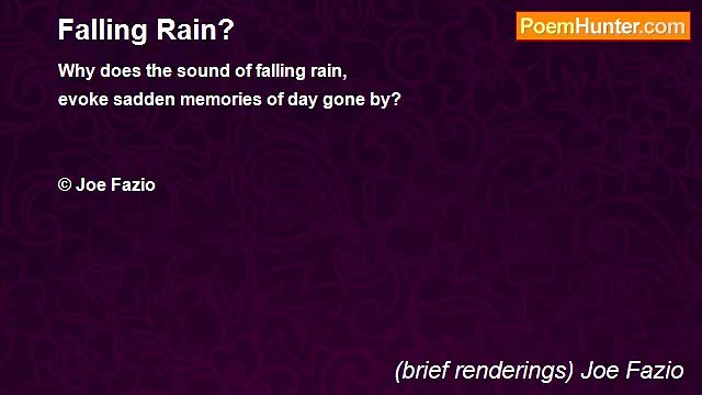 (brief renderings) Joe Fazio - Falling Rain?