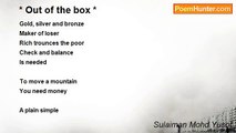 Sulaiman Mohd Yusof - * Out of the box *