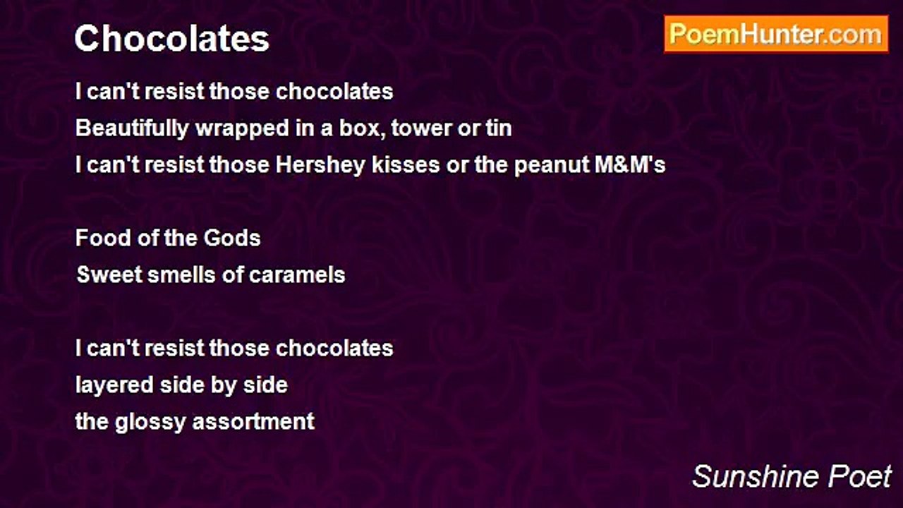 Sunshine Poet - Chocolates