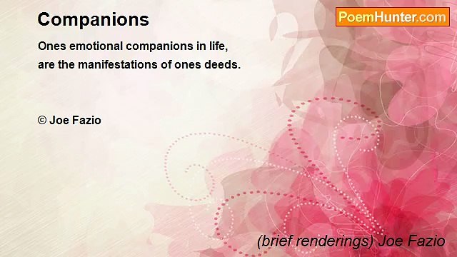 (brief renderings) Joe Fazio - Companions