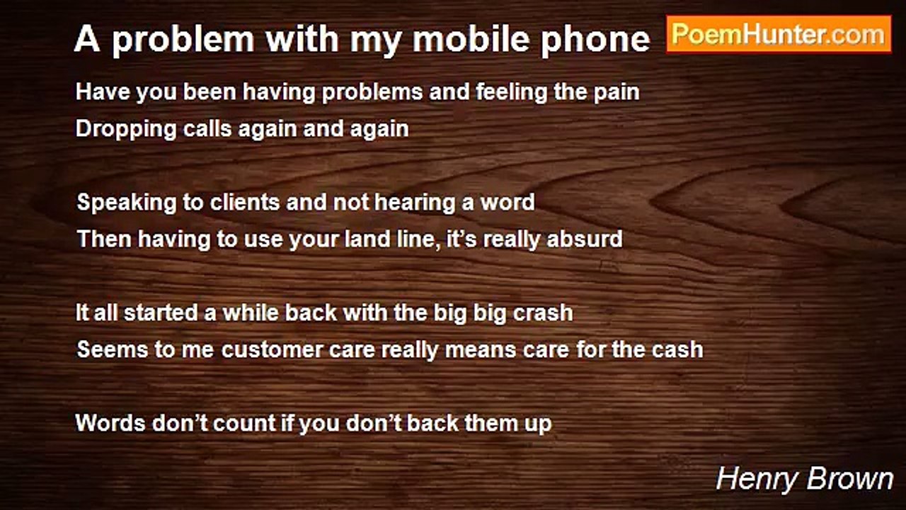 Henry Brown - A problem with my mobile phone