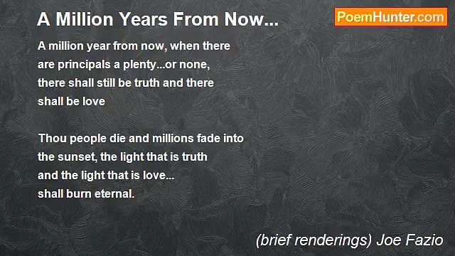 (brief renderings) Joe Fazio - A Million Years From Now...