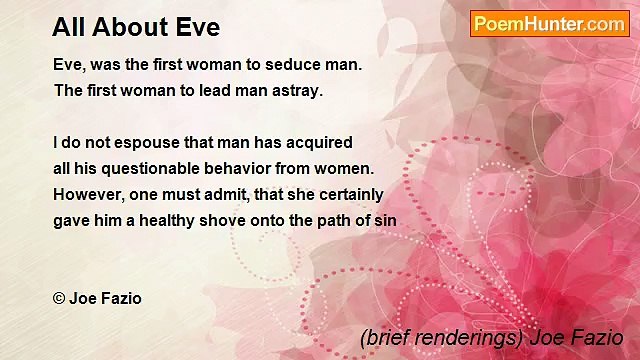 (brief renderings) Joe Fazio - All About Eve