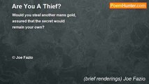 (brief renderings) Joe Fazio - Are You A Thief?