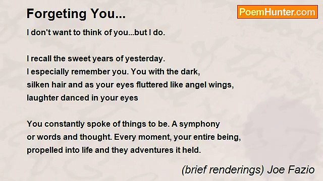 (brief renderings) Joe Fazio - Forgeting You...