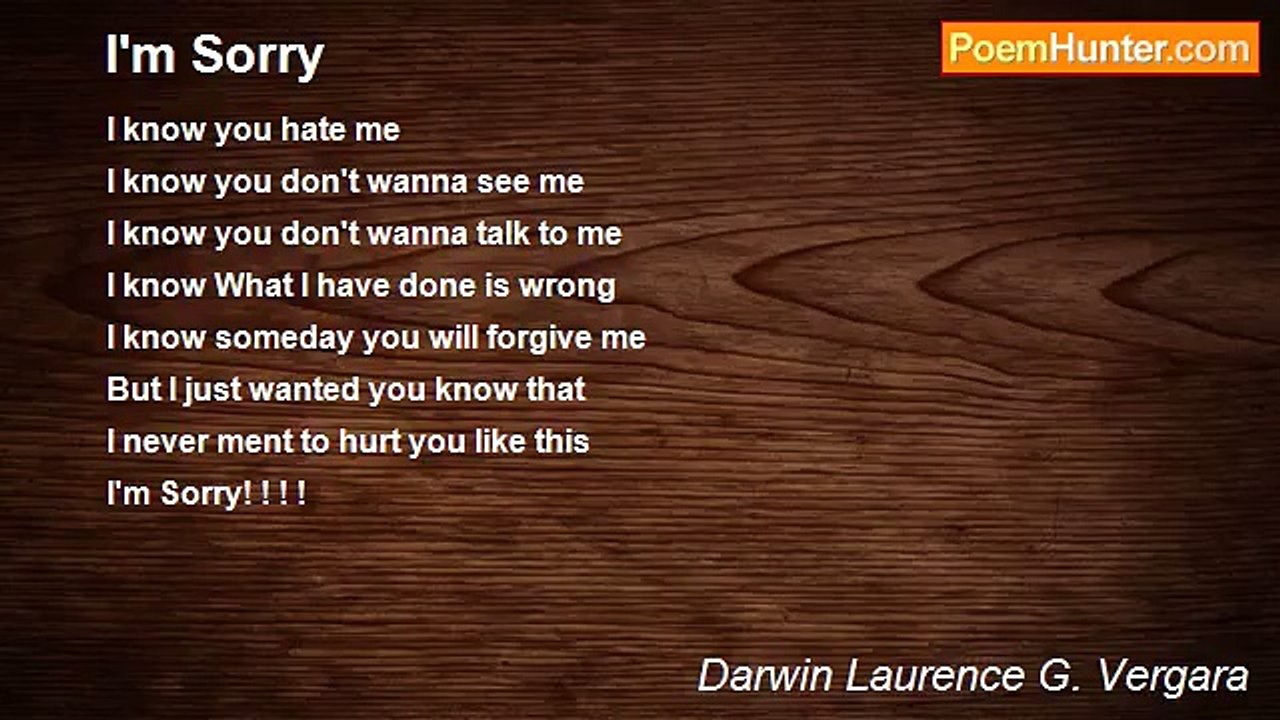 Darwin Laurence G. Vergara - I'm Sorry