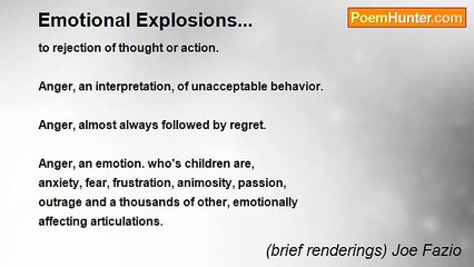(brief renderings) Joe Fazio - Emotional Explosions...