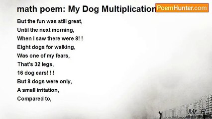 Math Poem: Meet Multiplication, Our Clever Dog 🐶