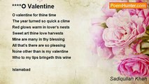 Sadiqullah Khan - O Valentine