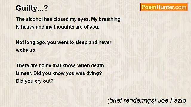 (brief renderings) Joe Fazio - Guilty...?