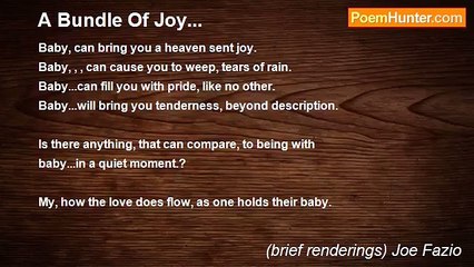 (brief renderings) Joe Fazio - A Bundle Of Joy...
