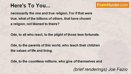 (brief renderings) Joe Fazio - Here's To You...