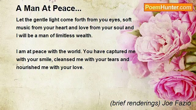 (brief renderings) Joe Fazio - A Man At Peace...