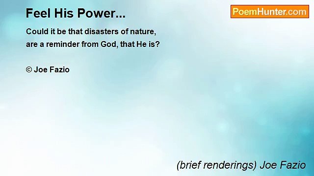 (brief renderings) Joe Fazio - Feel His Power...