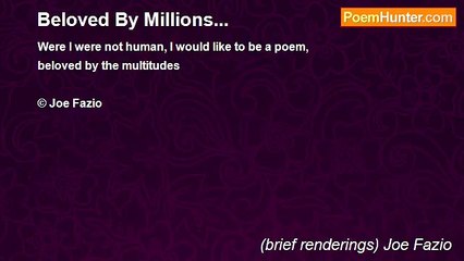 (brief renderings) Joe Fazio - Beloved By Millions...