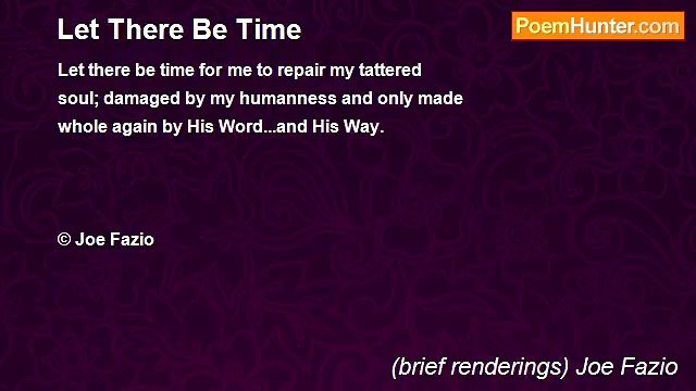 (brief renderings) Joe Fazio - Let There Be Time