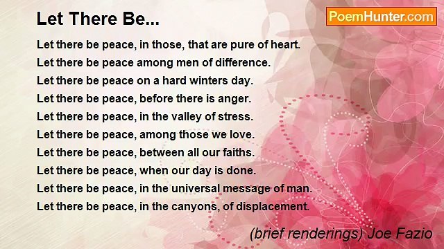 (brief renderings) Joe Fazio - Let There Be...