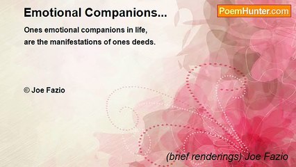 (brief renderings) Joe Fazio - Emotional Companions...