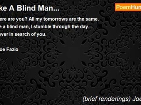 (brief renderings) Joe Fazio - Like A Blind Man...