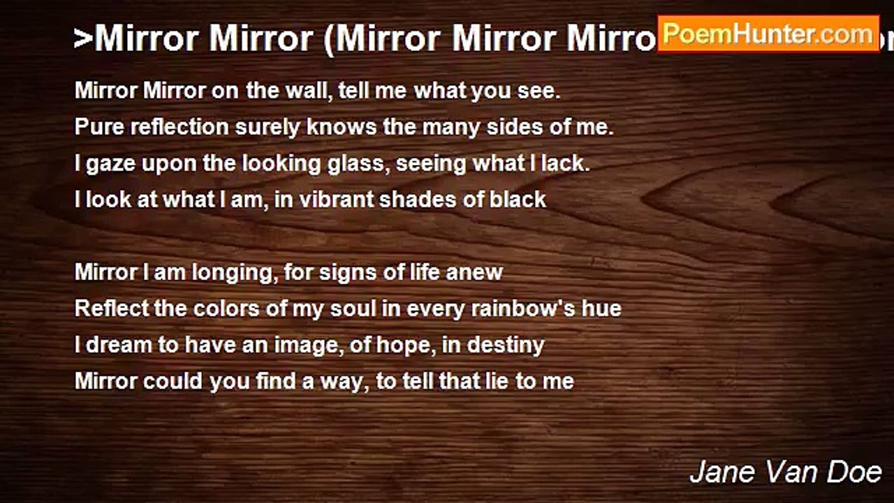 Jane Van Doe - >Mirror Mirror (Mirror Mirror Mirror Mirror Mirror Mirror Mirror Mirror)