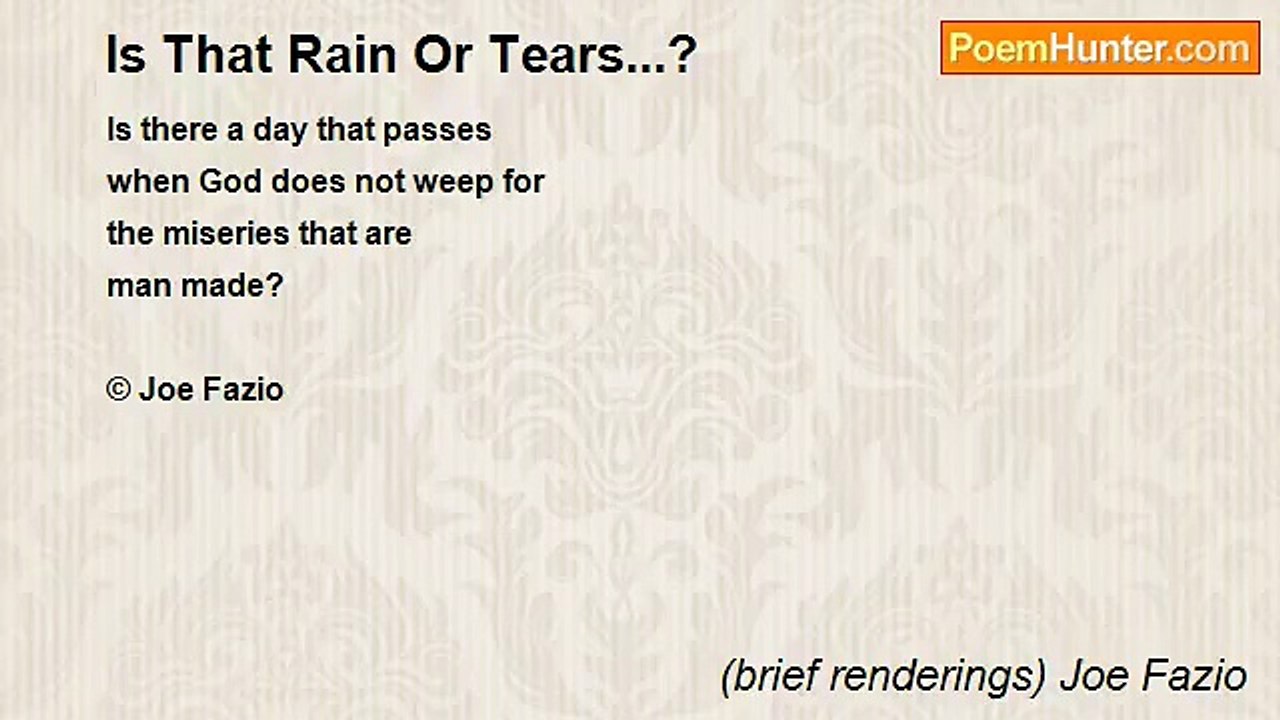 (brief renderings) Joe Fazio - Is That Rain Or...