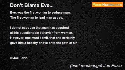 (brief renderings) Joe Fazio - Don't Blame Eve...