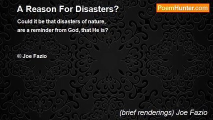 (brief renderings) Joe Fazio - A Reason For Disasters?