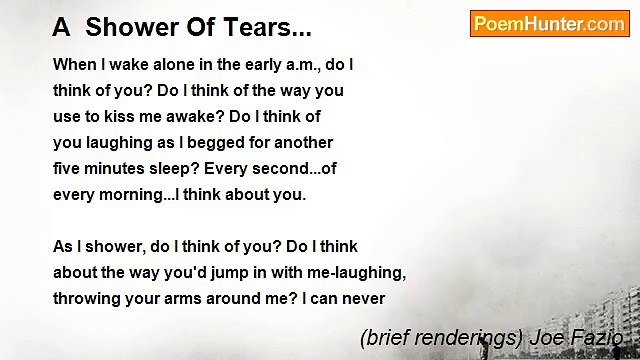 (brief renderings) Joe Fazio - A Shower Of Tears...