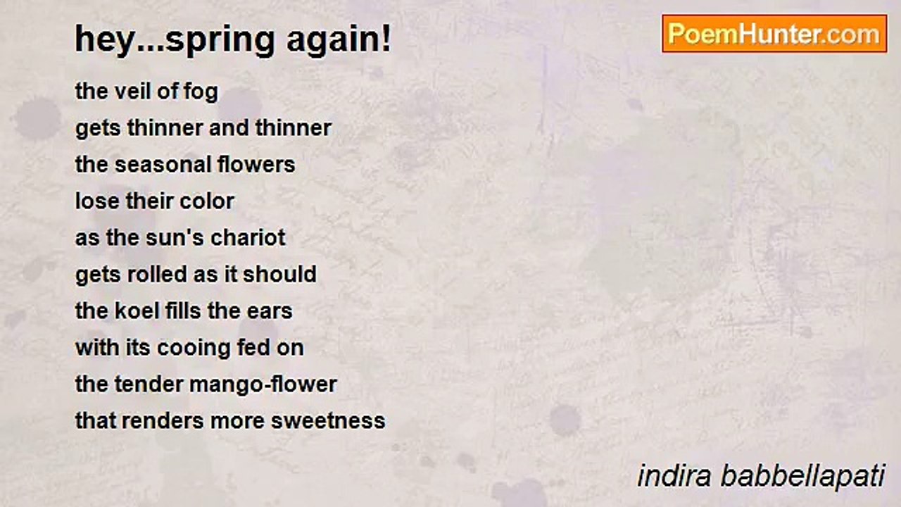 indira babbellapati - hey...spring again!