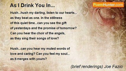 (brief renderings) Joe Fazio - As I Drink You In...