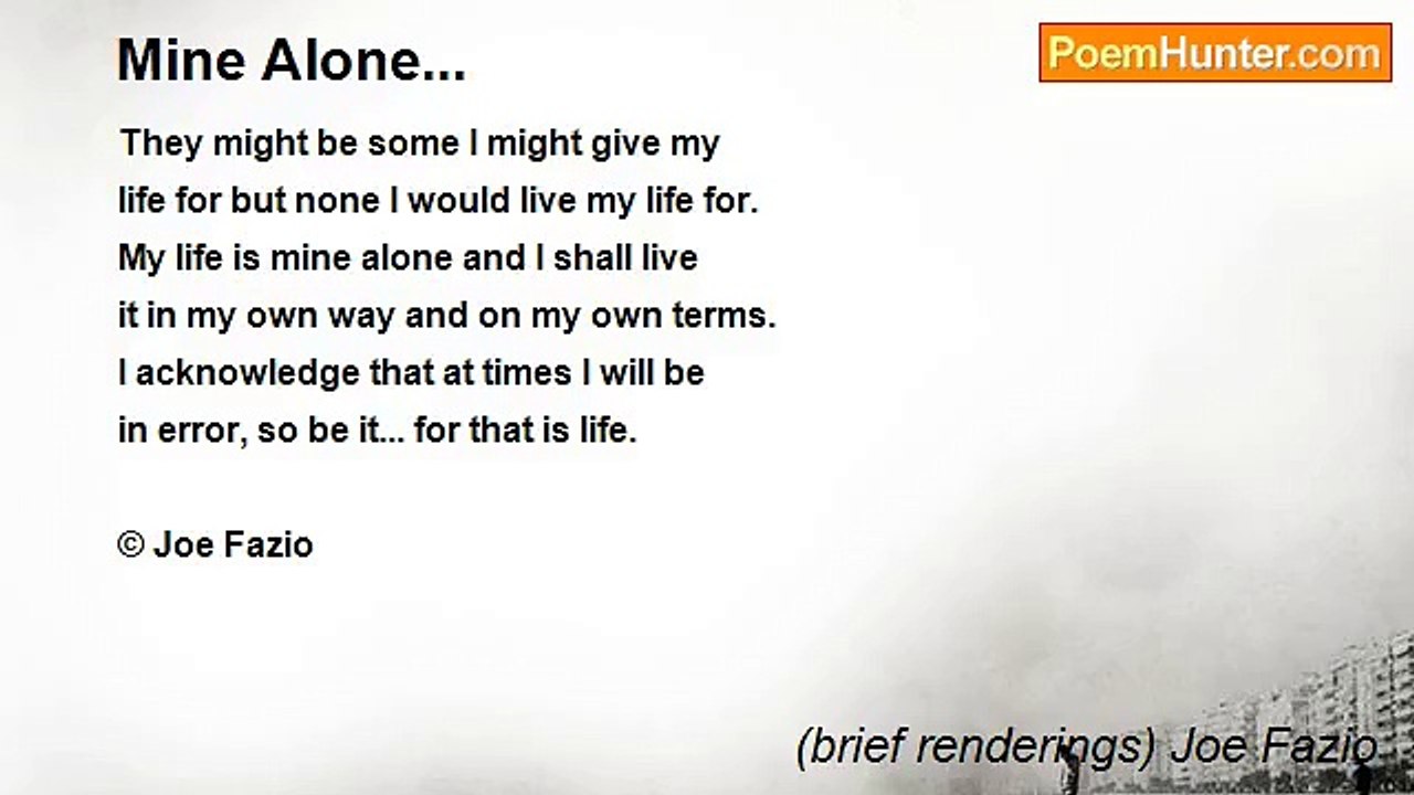 (brief renderings) Joe Fazio - Mine Alone...