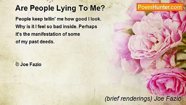 (brief renderings) Joe Fazio - Are People Lying To Me?