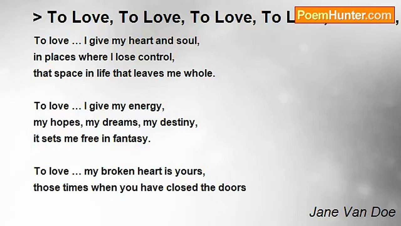 Jane Van Doe - > To Love, To Love, To Love, To Love, To Love, To Love, To Love