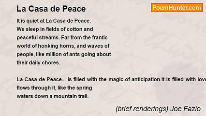 (brief renderings) Joe Fazio - La Casa de Peace