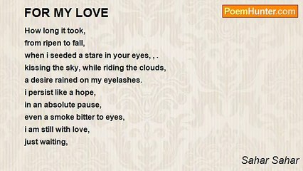 Sahar Sahar - FOR MY LOVE