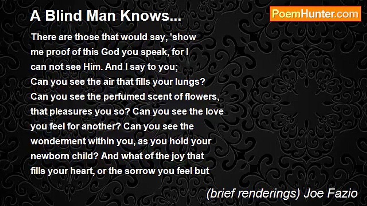 (brief renderings) Joe Fazio - A Blind Man Knows...