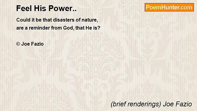 (brief renderings) Joe Fazio - Feel His Power..