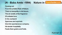 Kannan G - (N - Baba Amte -1994)    Nature in its Nakedness