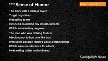 Sadiqullah Khan - Sense of Humor