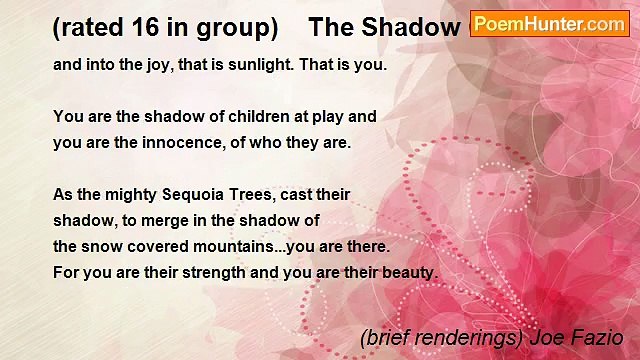 (brief renderings) Joe Fazio - (rated 16 in group) The Shadow Of You