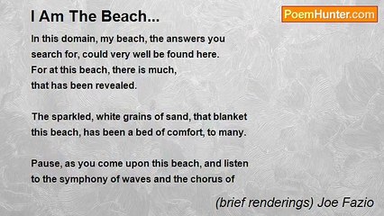 (brief renderings) Joe Fazio - I Am The Beach...