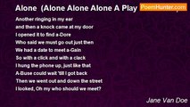 Jane Van Doe - Alone  (Alone Alone Alone A Play On Words)