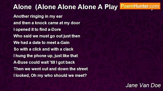 Jane Van Doe - Alone (Alone Alone Alone A Play On Words)