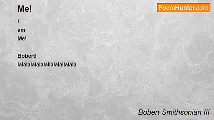 Bobert Smithsonian III - Me!