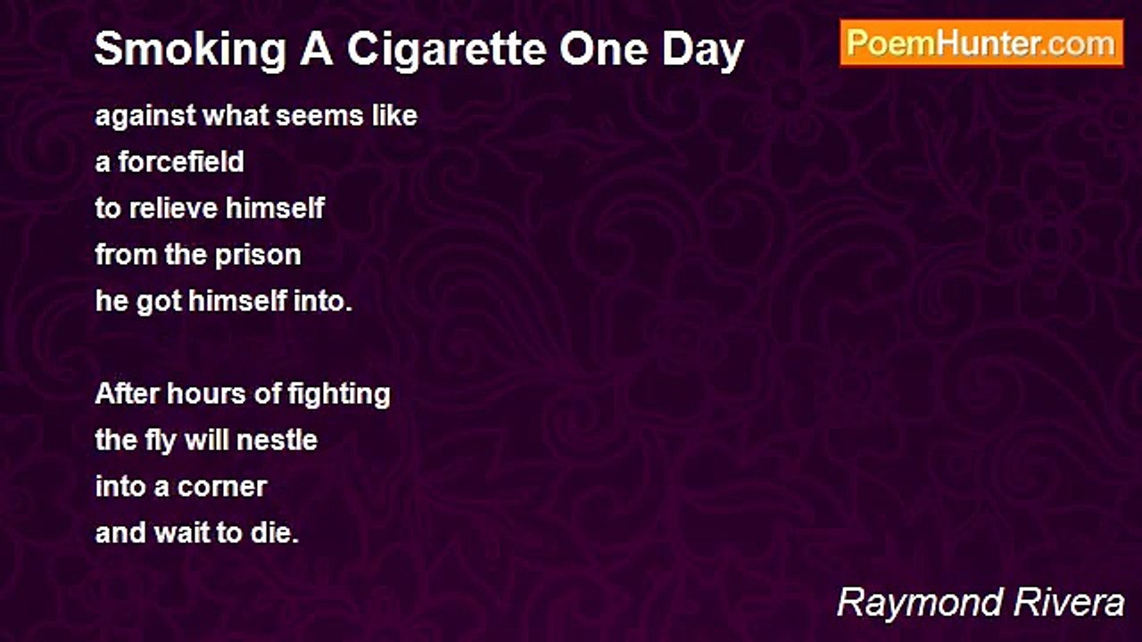Raymond Rivera - Smoking A Cigarette One Day